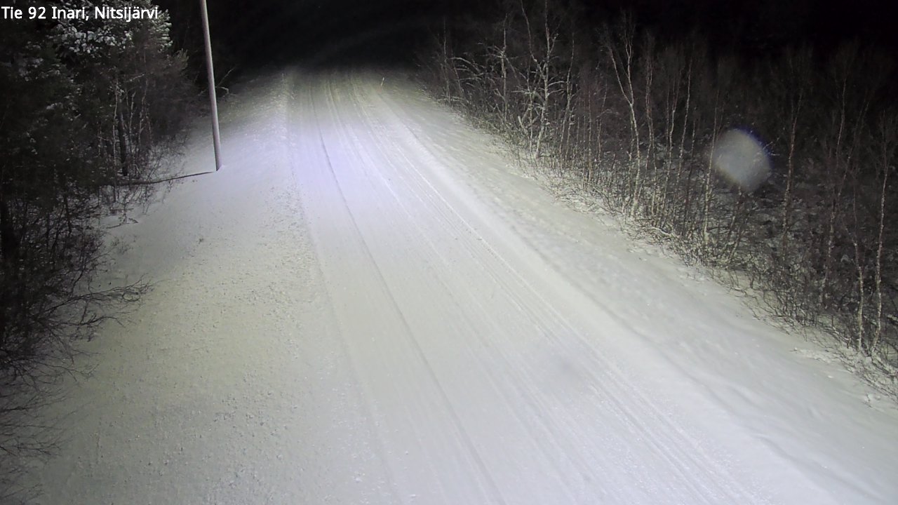 Weather Camera Image Road 92 Inari, Nitsijärvi, Inari, Lappi