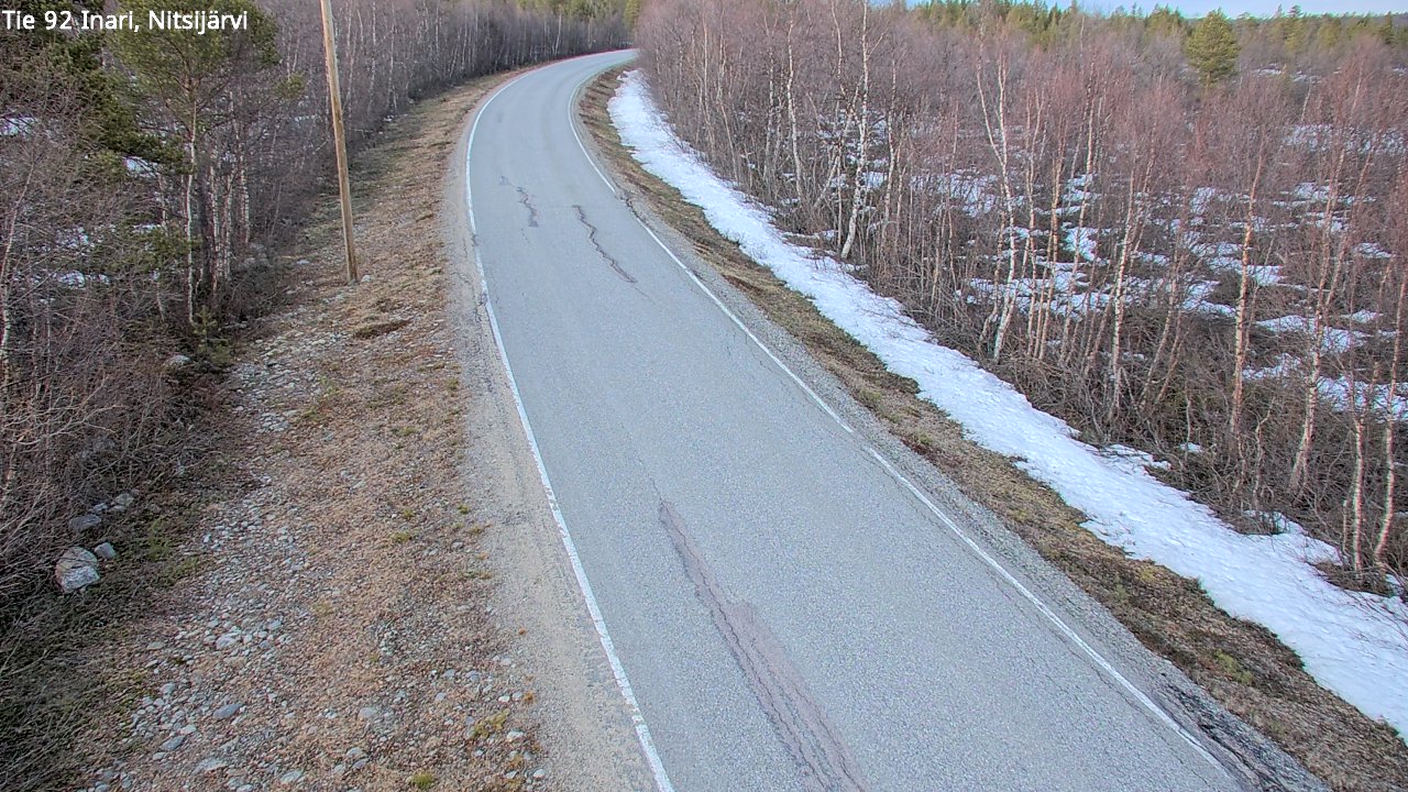 Weather Camera Image Road 92 Inari, Nitsijärvi, Inari, Lappi