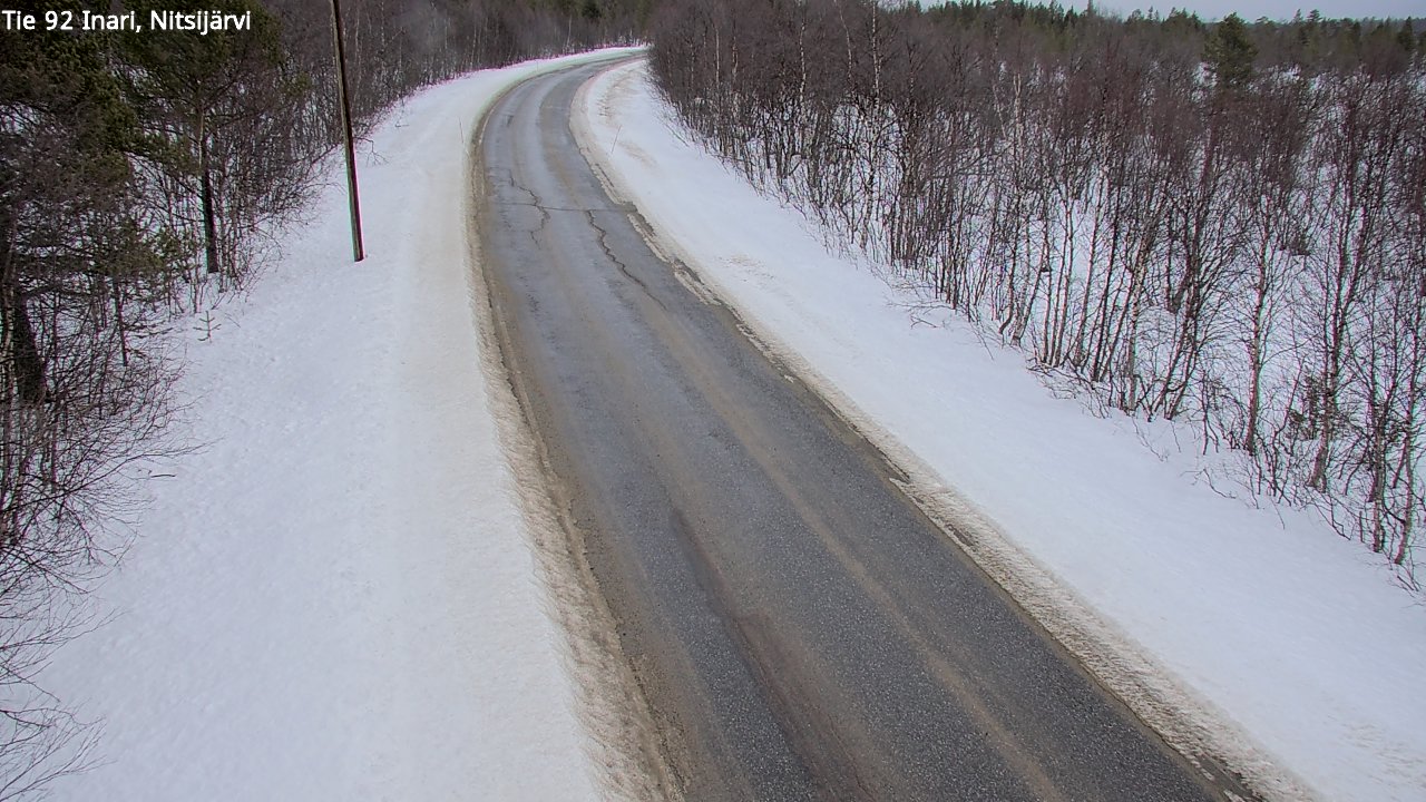 Weather Camera Image Road 92 Inari, Nitsijärvi, Inari, Lappi