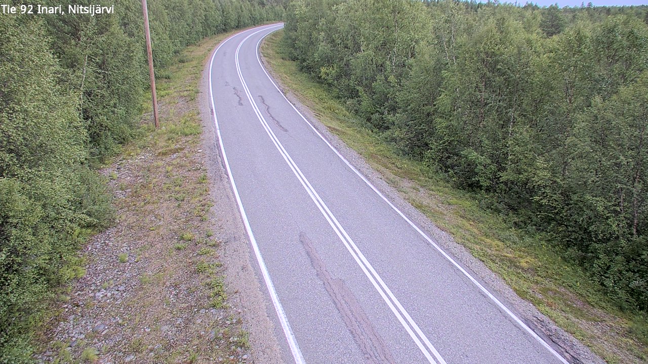 Weather Camera Image Väg 92 Enare, Nitsijärvi, Inari, Lappi