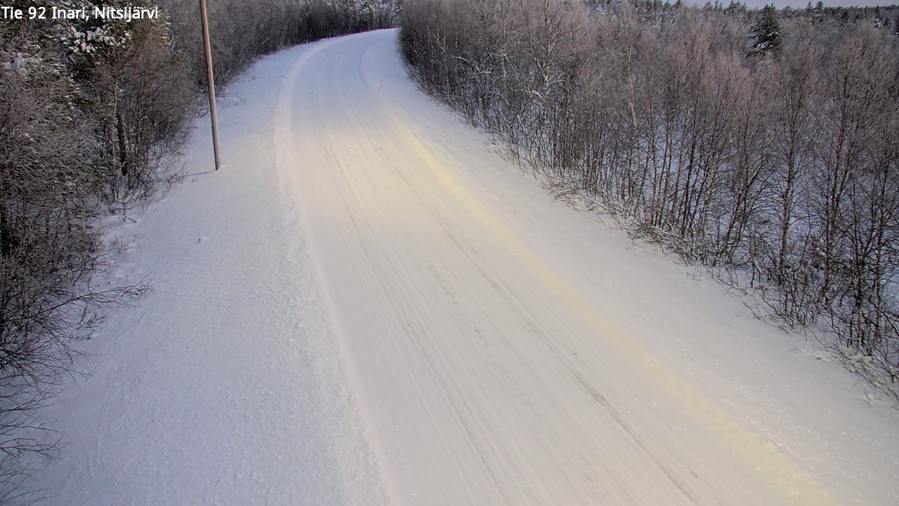 Weather Camera Image Road 92 Inari, Nitsijärvi, Inari, Lappi
