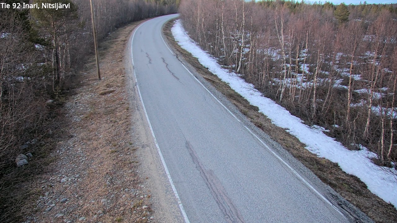 Weather Camera Image Road 92 Inari, Nitsijärvi, Inari, Lappi