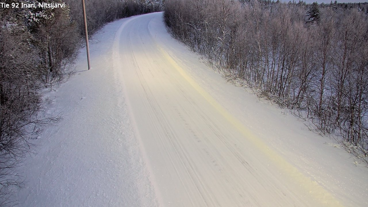 Weather Camera Image Road 92 Inari, Nitsijärvi, Inari, Lappi