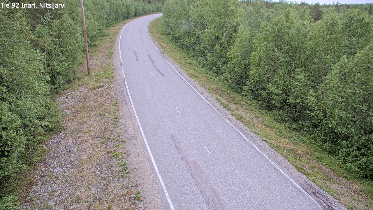 Weather Camera Image Väg 92 Enare, Nitsijärvi, Inari, Lappi