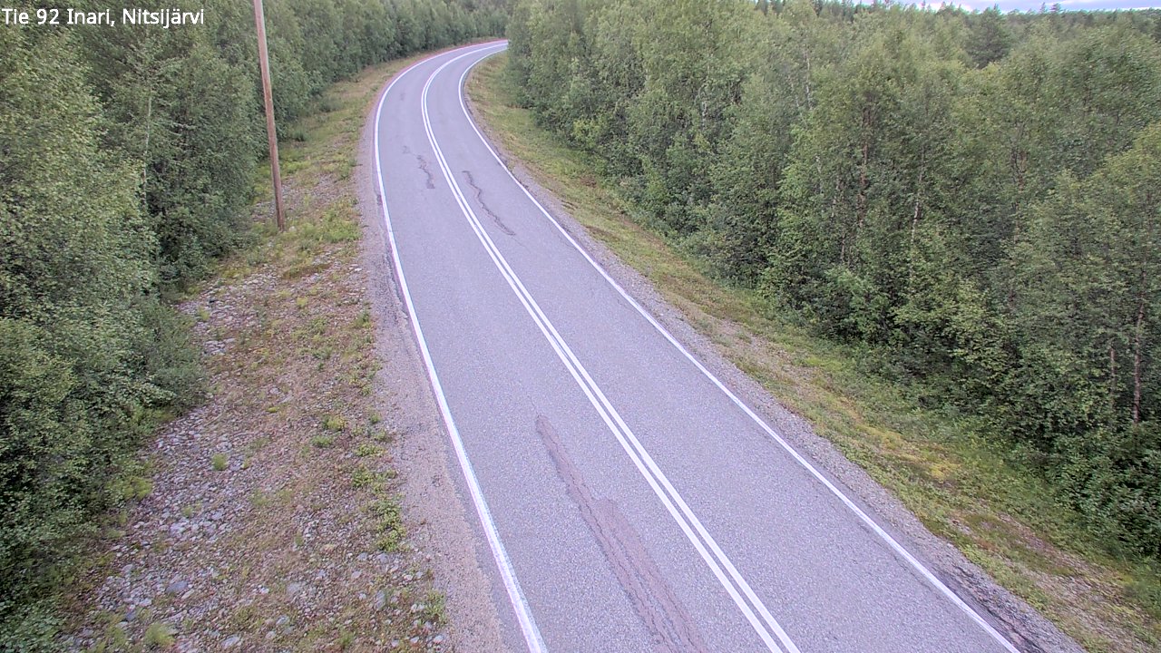 Weather Camera Image Väg 92 Enare, Nitsijärvi, Inari, Lappi
