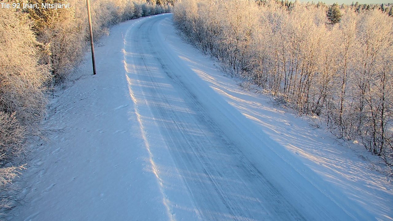 Kelikamerat Kuva Tie 92 Inari, Nitsijärvi, Inari, Lappi