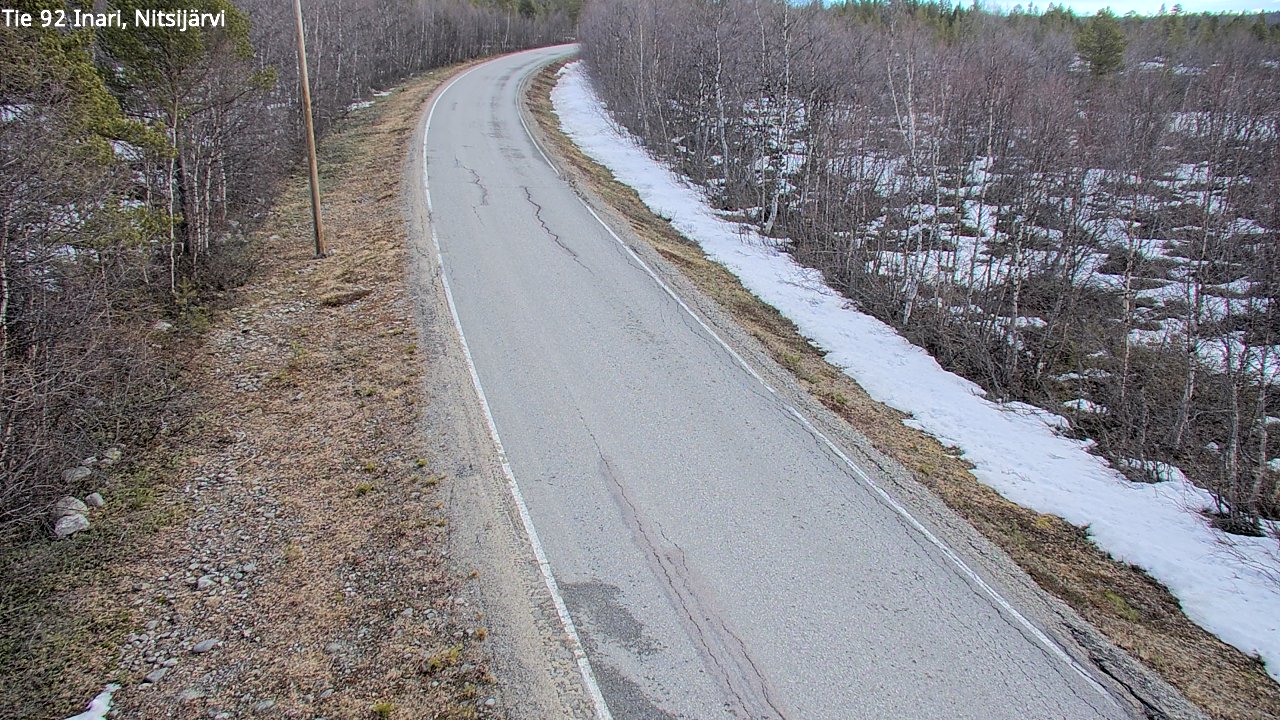 Weather Camera Image Väg 92 Enare, Nitsijärvi, Inari, Lappi