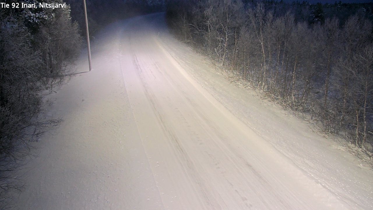 Weather Camera Image Road 92 Inari, Nitsijärvi, Inari, Lappi