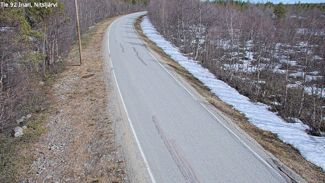 Weather Camera Image Väg 92 Enare, Nitsijärvi, Inari, Lappi