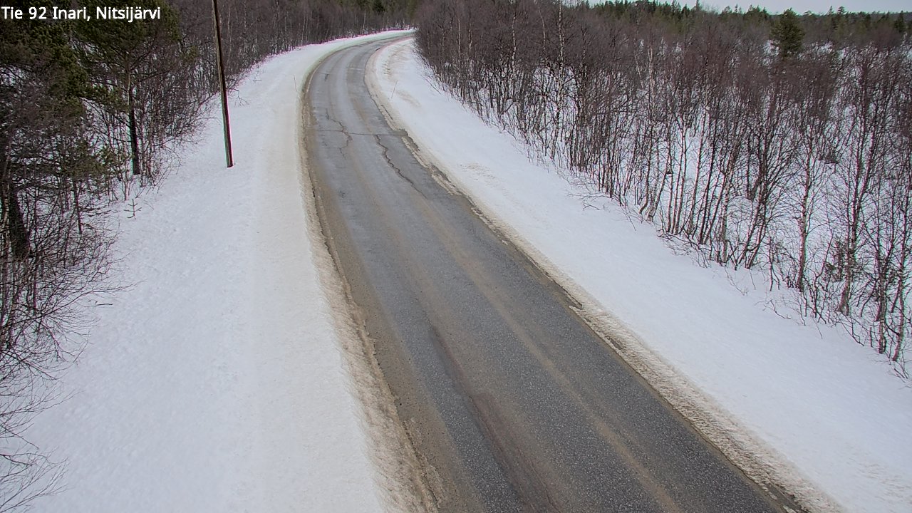 Weather Camera Image Väg 92 Enare, Nitsijärvi, Inari, Lappi