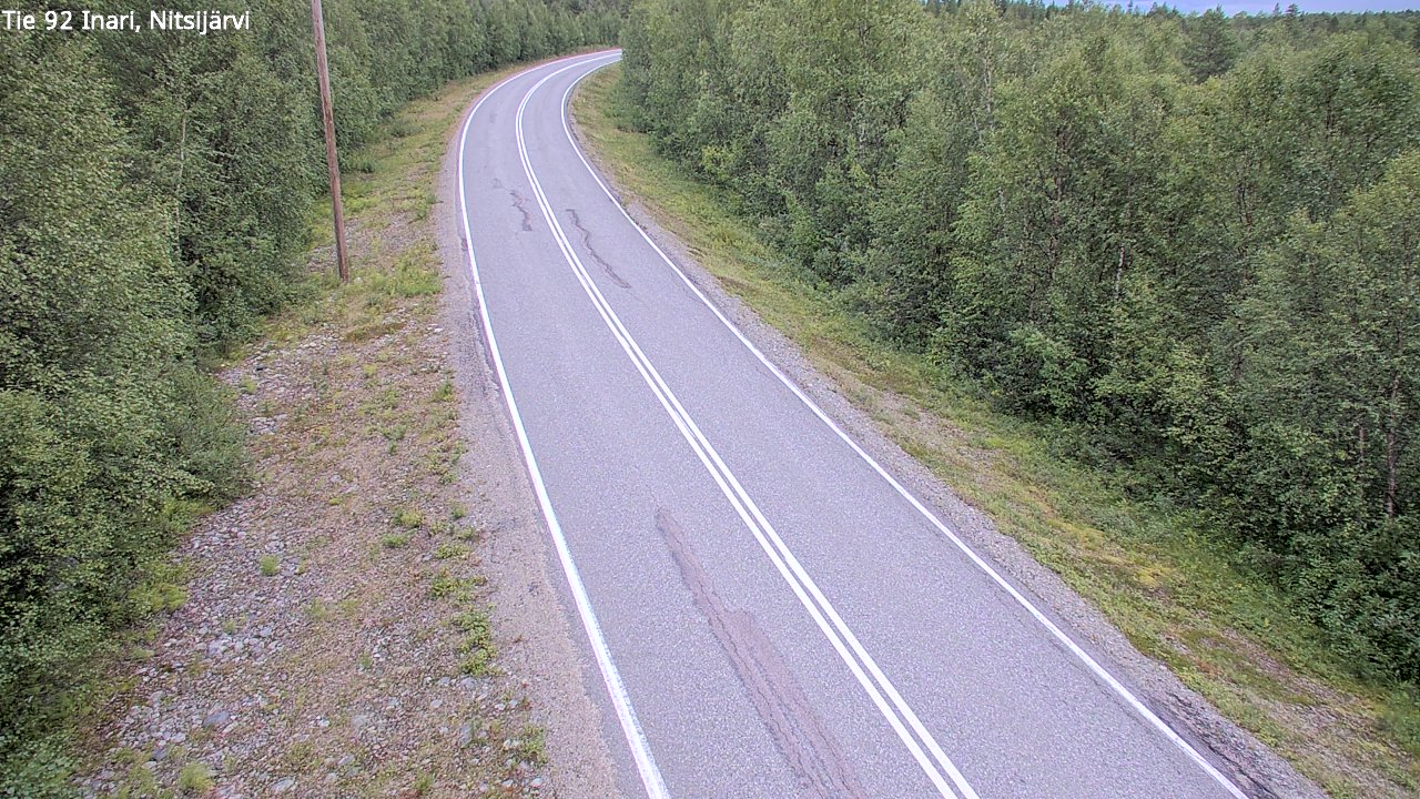 Weather Camera Image Väg 92 Enare, Nitsijärvi, Inari, Lappi