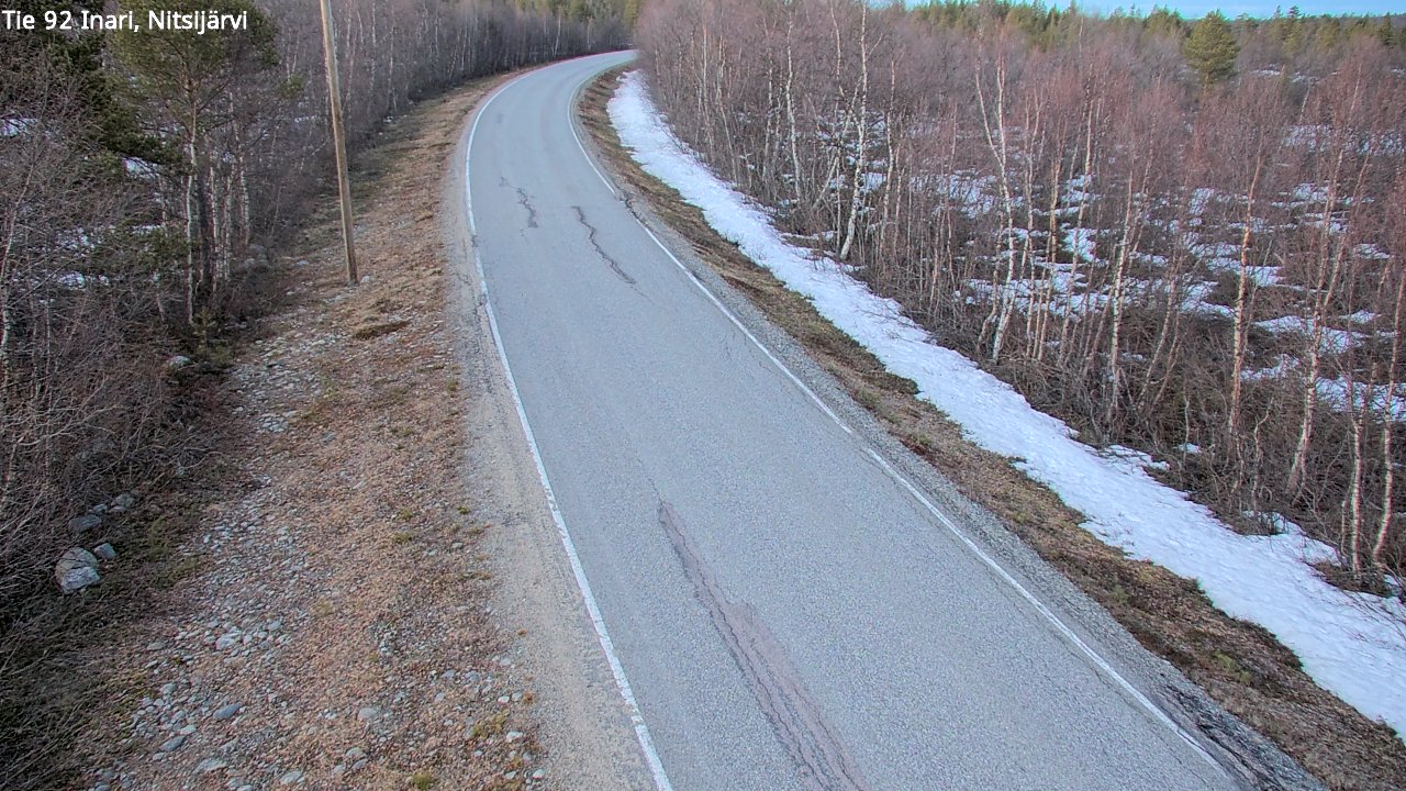 Weather Camera Image Road 92 Inari, Nitsijärvi, Inari, Lappi