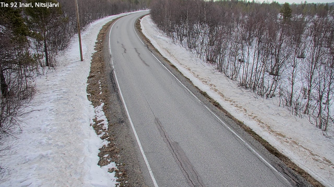 Weather Camera Image Road 92 Inari, Nitsijärvi, Inari, Lappi