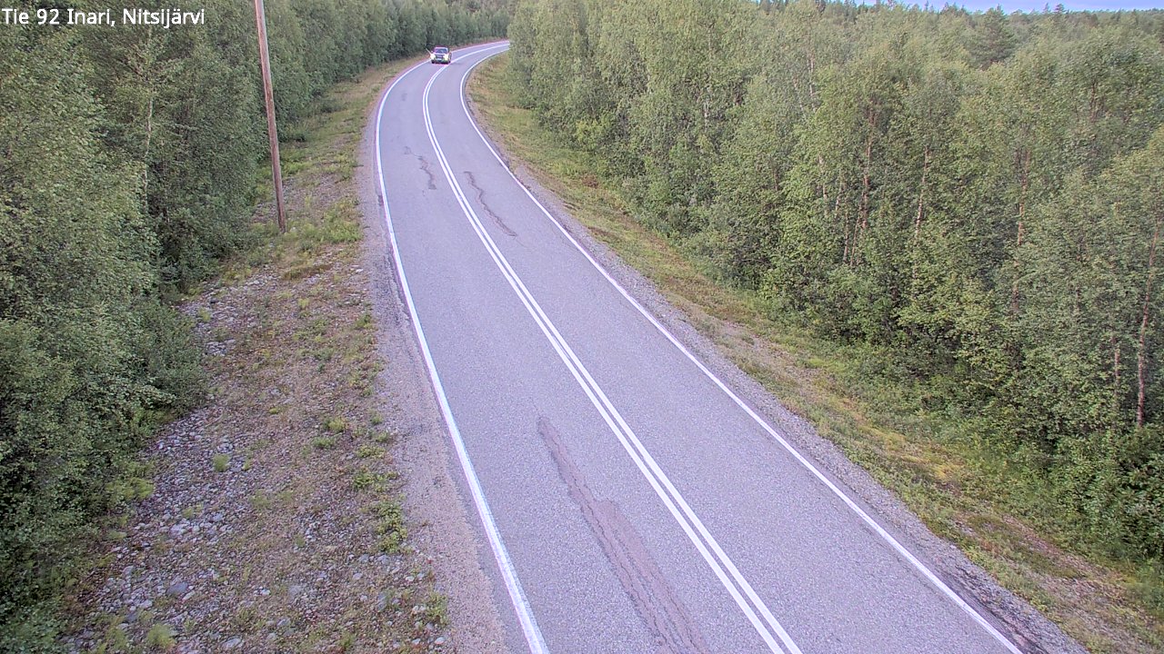 Weather Camera Image Väg 92 Enare, Nitsijärvi, Inari, Lappi