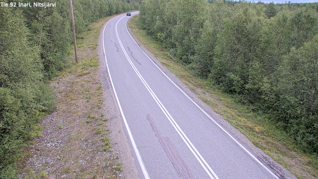 Kelikamerat Kuva Tie 92 Inari, Nitsijärvi, Inari, Lappi