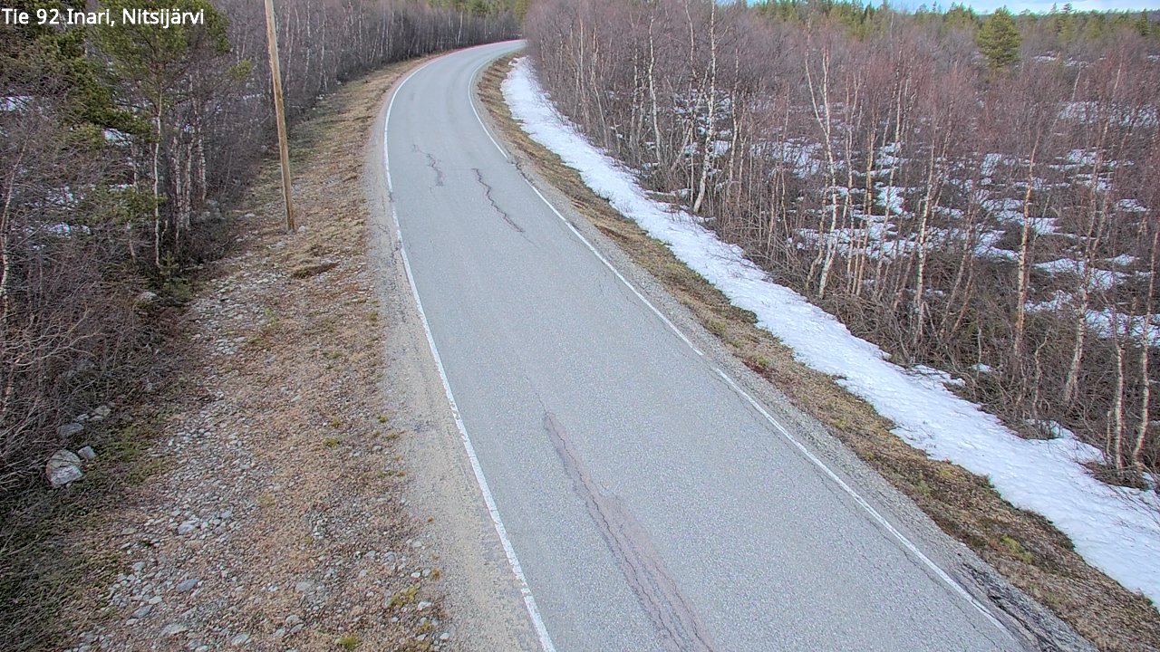 Weather Camera Image Väg 92 Enare, Nitsijärvi, Inari, Lappi