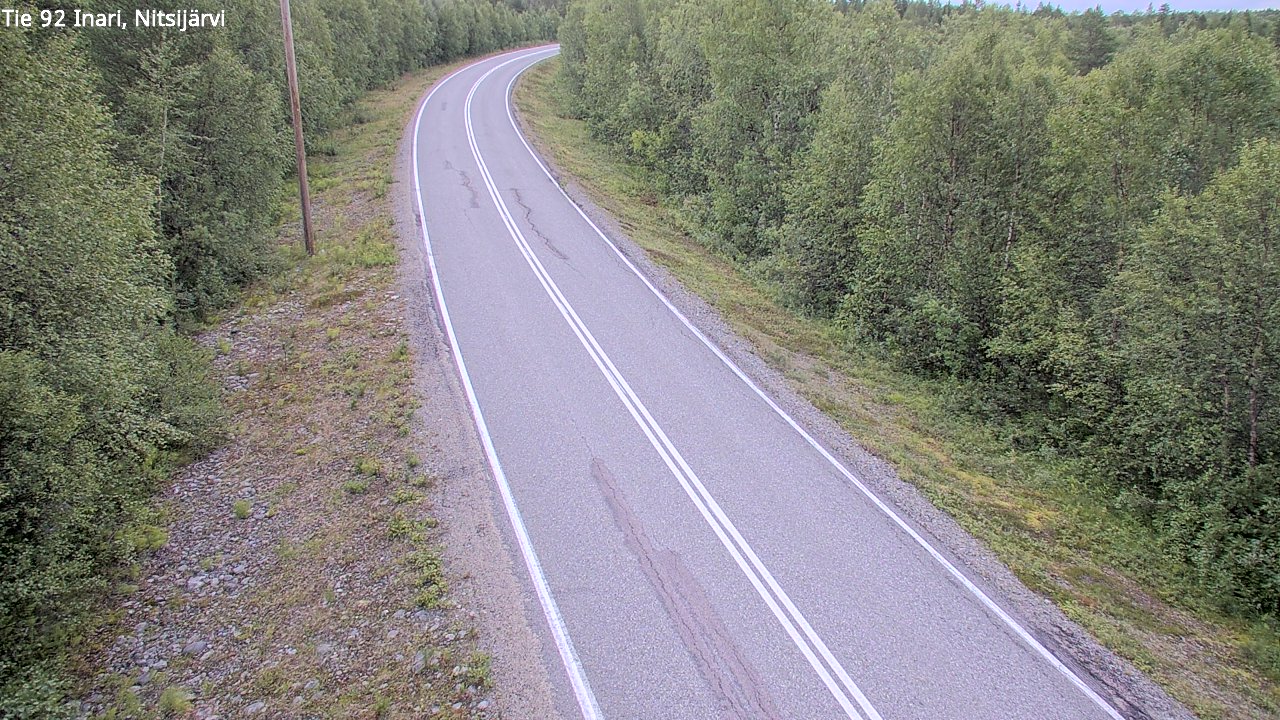 Weather Camera Image Väg 92 Enare, Nitsijärvi, Inari, Lappi
