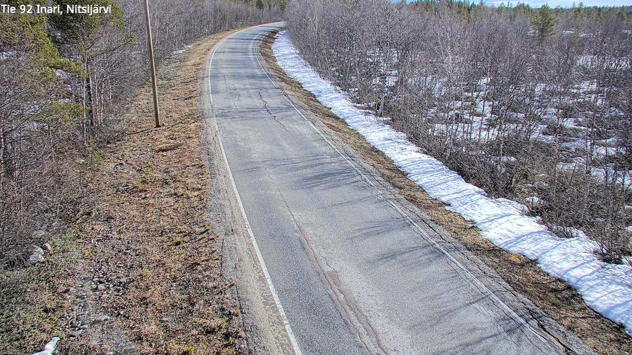 Weather Camera Image Väg 92 Enare, Nitsijärvi, Inari, Lappi
