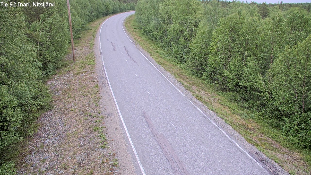 Weather Camera Image Väg 92 Enare, Nitsijärvi, Inari, Lappi