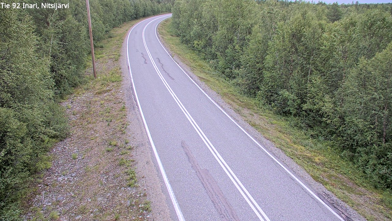Weather Camera Image Väg 92 Enare, Nitsijärvi, Inari, Lappi