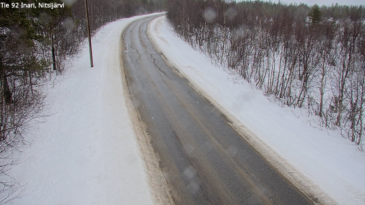 Weather Camera Image Väg 92 Enare, Nitsijärvi, Inari, Lappi