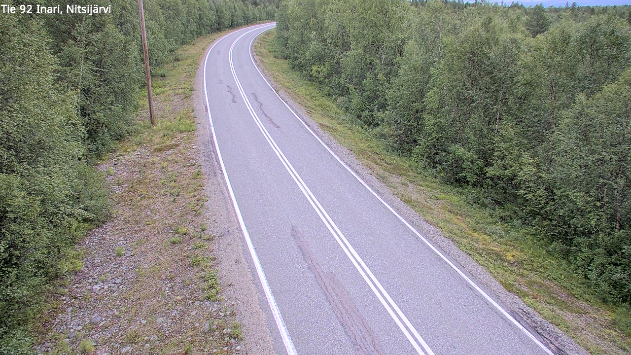 Weather Camera Image Väg 92 Enare, Nitsijärvi, Inari, Lappi