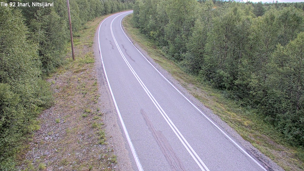 Weather Camera Image Väg 92 Enare, Nitsijärvi, Inari, Lappi