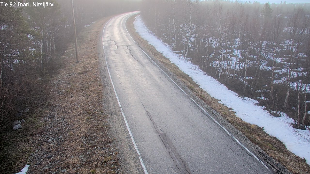 Weather Camera Image Väg 92 Enare, Nitsijärvi, Inari, Lappi