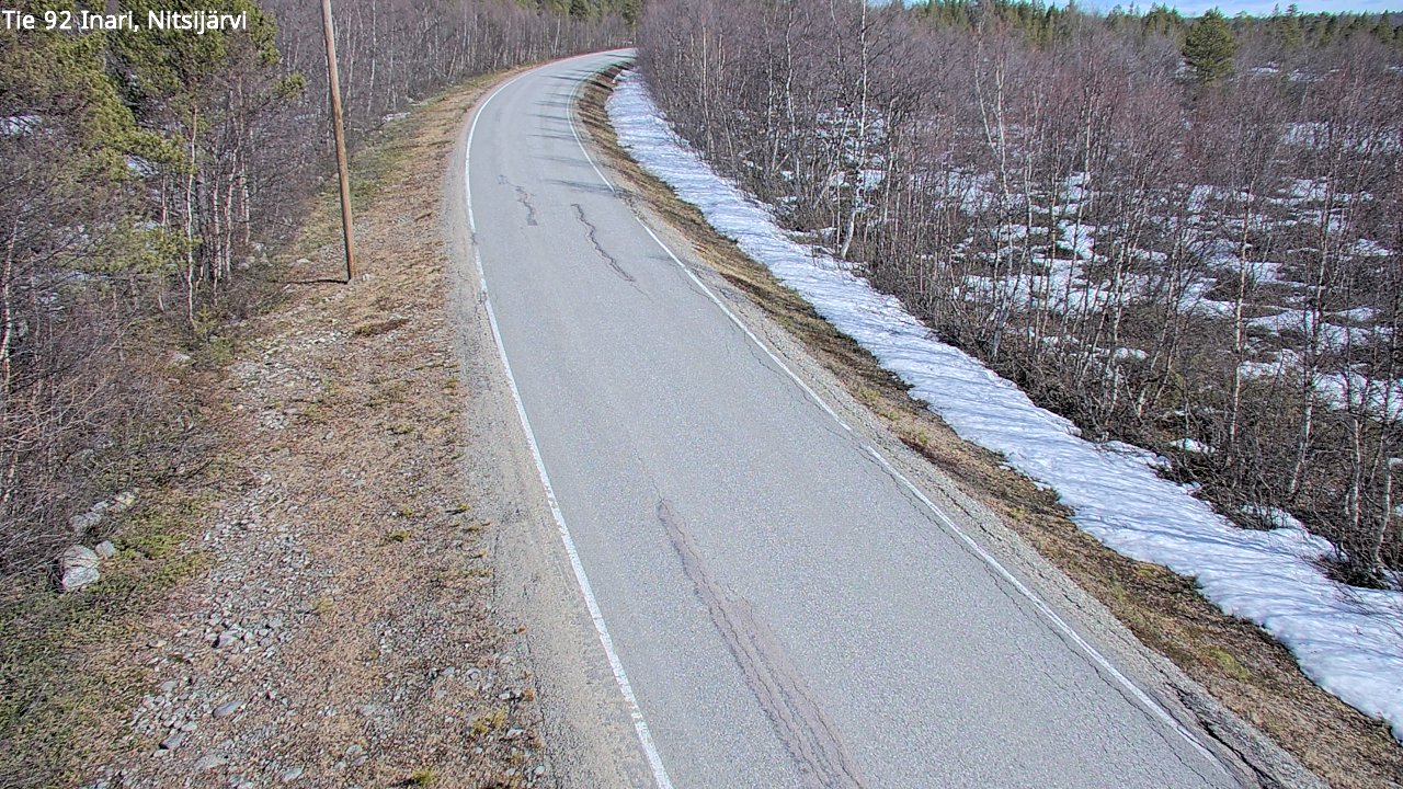 Weather Camera Image Väg 92 Enare, Nitsijärvi, Inari, Lappi