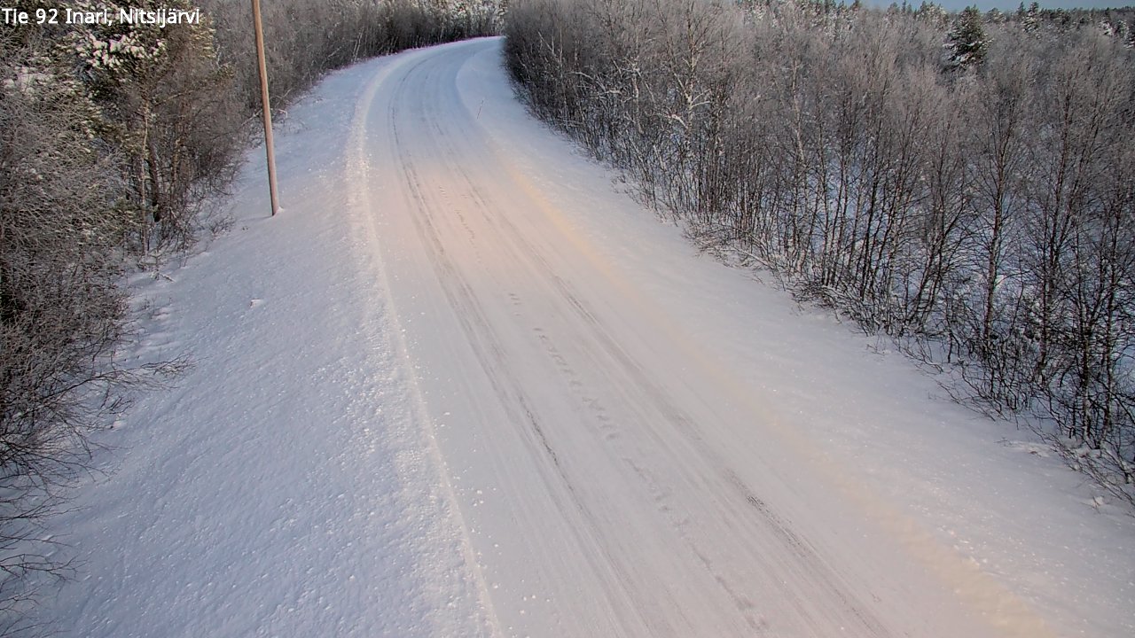 Weather Camera Image Road 92 Inari, Nitsijärvi, Inari, Lappi