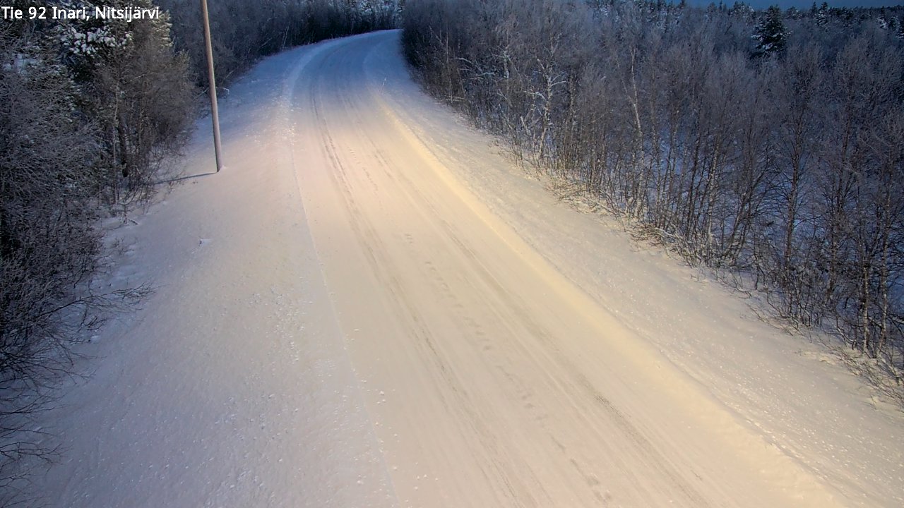 Weather Camera Image Road 92 Inari, Nitsijärvi, Inari, Lappi