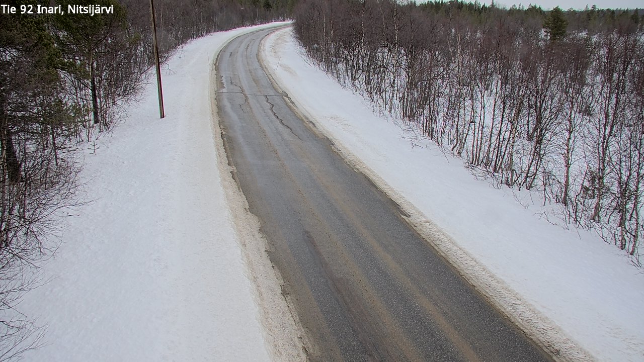 Weather Camera Image Väg 92 Enare, Nitsijärvi, Inari, Lappi