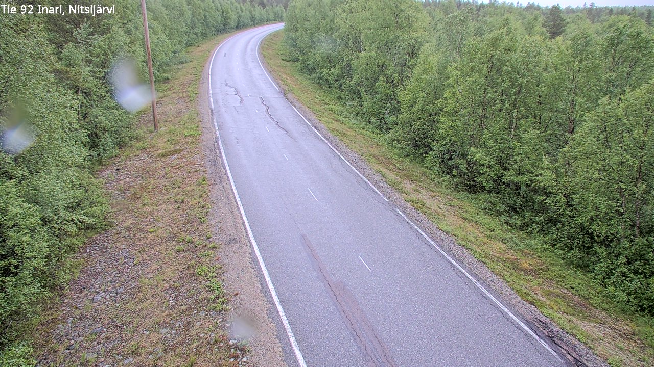 Weather Camera Image Väg 92 Enare, Nitsijärvi, Inari, Lappi