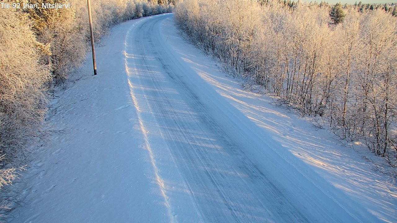 Kelikamerat Kuva Tie 92 Inari, Nitsijärvi, Inari, Lappi