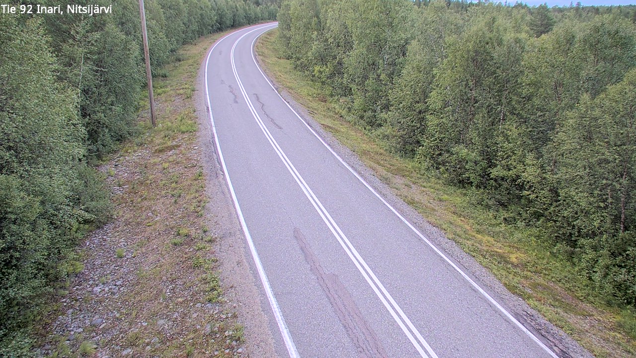 Weather Camera Image Väg 92 Enare, Nitsijärvi, Inari, Lappi