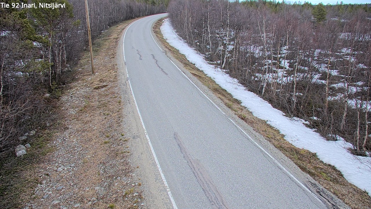 Weather Camera Image Väg 92 Enare, Nitsijärvi, Inari, Lappi