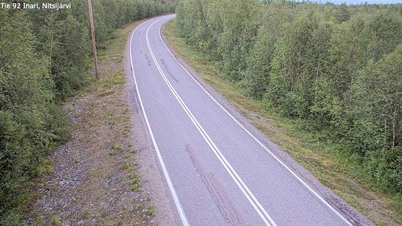 Weather Camera Image Väg 92 Enare, Nitsijärvi, Inari, Lappi