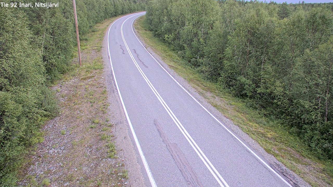 Weather Camera Image Väg 92 Enare, Nitsijärvi, Inari, Lappi