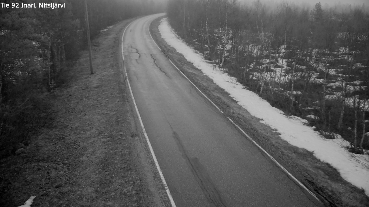 Weather Camera Image Väg 92 Enare, Nitsijärvi, Inari, Lappi