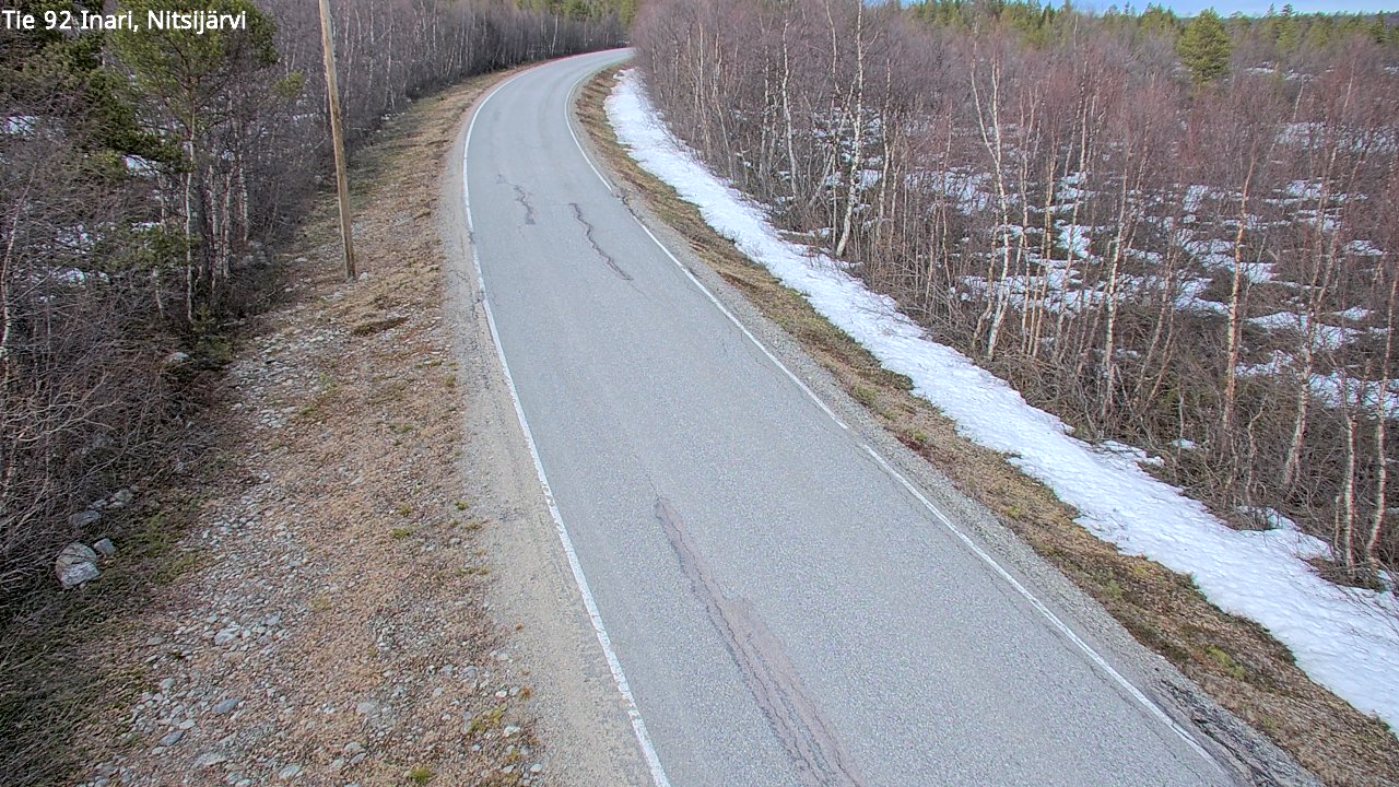 Weather Camera Image Väg 92 Enare, Nitsijärvi, Inari, Lappi