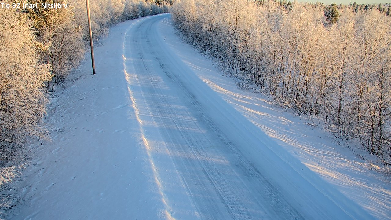 Kelikamerat Kuva Tie 92 Inari, Nitsijärvi, Inari, Lappi