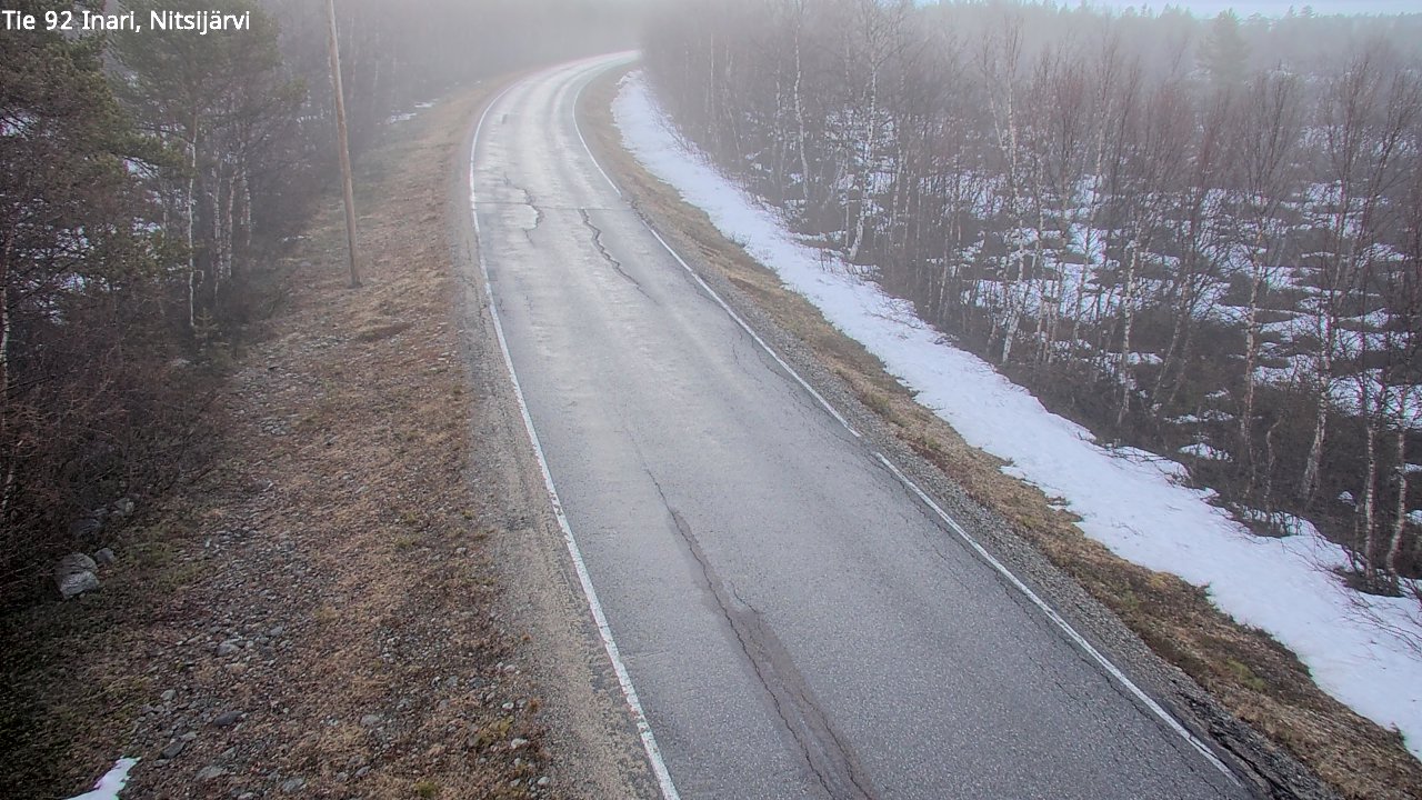 Weather Camera Image Väg 92 Enare, Nitsijärvi, Inari, Lappi
