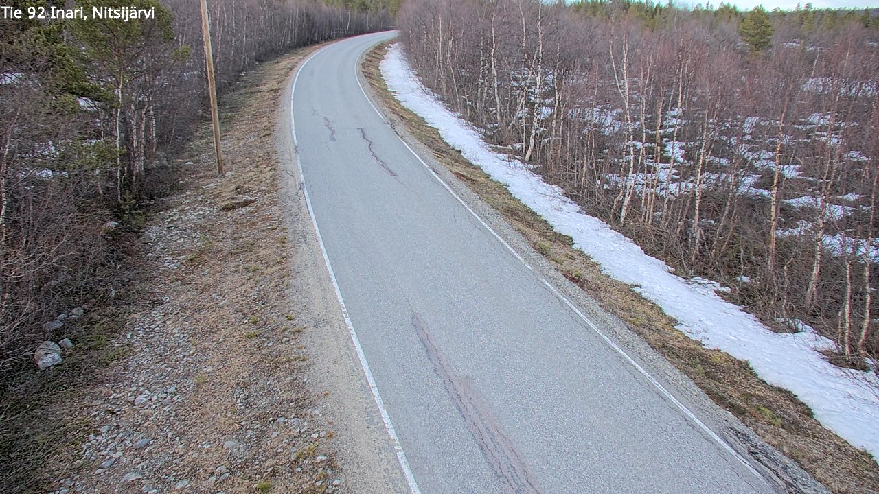 Weather Camera Image Väg 92 Enare, Nitsijärvi, Inari, Lappi