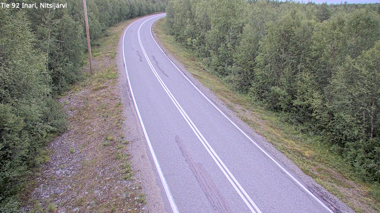Weather Camera Image Väg 92 Enare, Nitsijärvi, Inari, Lappi