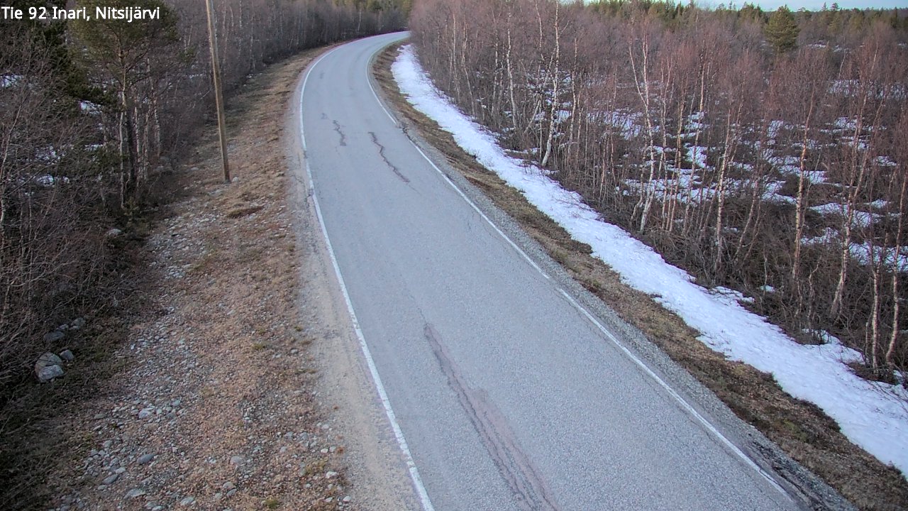 Weather Camera Image Road 92 Inari, Nitsijärvi, Inari, Lappi