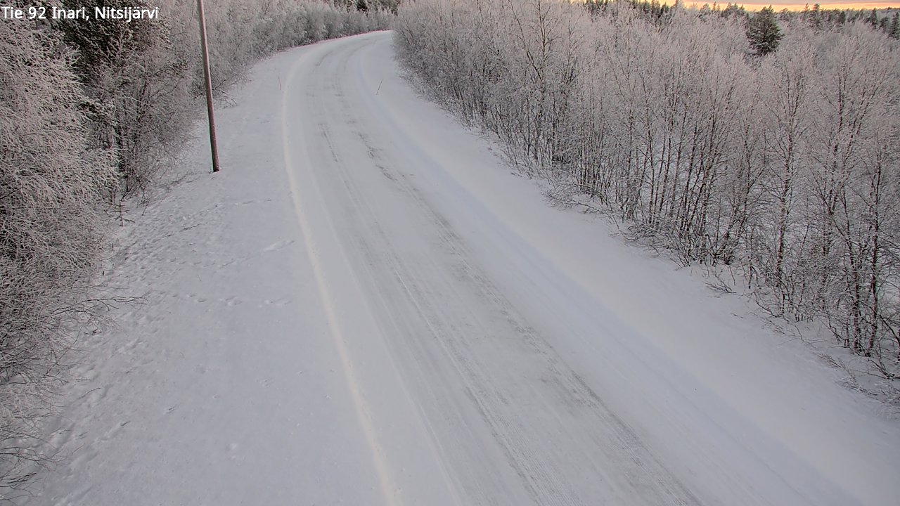 Kelikamerat Kuva Tie 92 Inari, Nitsijärvi, Inari, Lappi