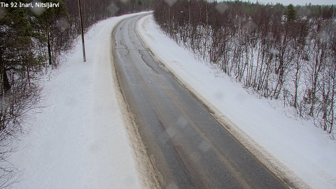 Weather Camera Image Väg 92 Enare, Nitsijärvi, Inari, Lappi