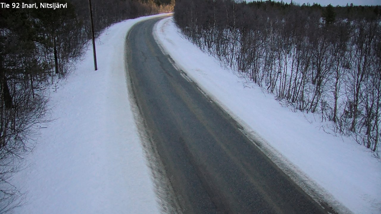 Weather Camera Image Road 92 Inari, Nitsijärvi, Inari, Lappi