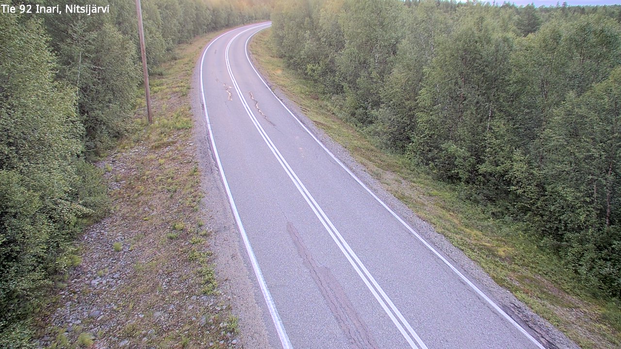 Weather Camera Image Väg 92 Enare, Nitsijärvi, Inari, Lappi