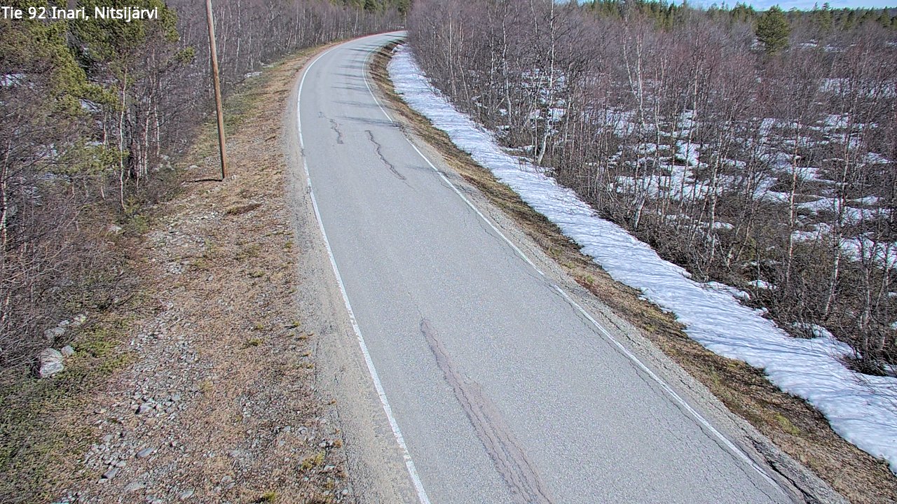 Weather Camera Image Väg 92 Enare, Nitsijärvi, Inari, Lappi